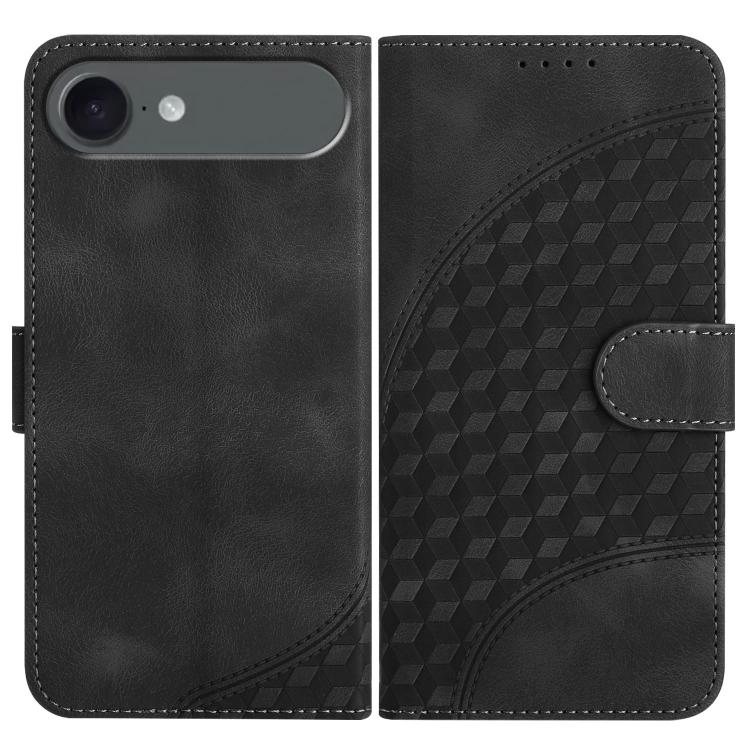 YX0060 Elephant Head Embossed Phone Leather Case with Lanyard