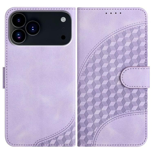 YX0060 Elephant Head Embossed Phone Leather Case with Lanyard