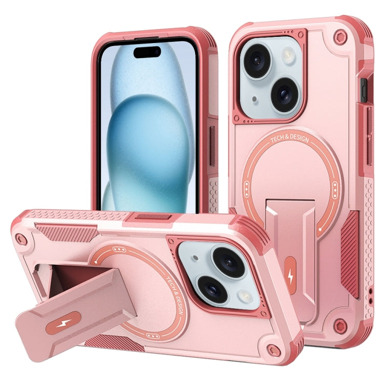 Armor Magsafe Holder PC Hybrid TPU Phone Case, For iPhone 15 Plus, For iPhone 15, For iPhone 14 Plus, For iPhone 14, For iPhone 14 Pro, For iPhone 14 Pro Max