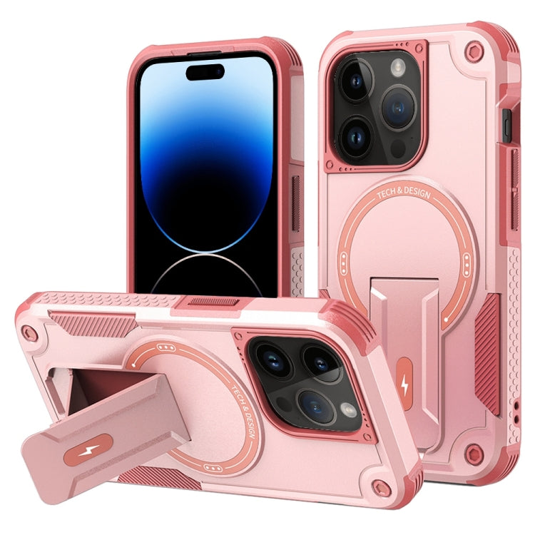 Armor Magsafe Holder PC Hybrid TPU Phone Case, For iPhone 15 Plus, For iPhone 15, For iPhone 14 Plus, For iPhone 14, For iPhone 14 Pro, For iPhone 14 Pro Max