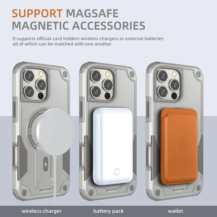 Armor Magsafe Holder PC Hybrid TPU Phone Case, For iPhone 16 Pro Max, For iPhone 16 Pro, For iPhone 16 Plus, For iPhone 16, For iPhone 15 Pro Max, For iPhone 15 Pro