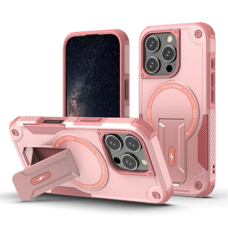 Armor Magsafe Holder PC Hybrid TPU Phone Case, For iPhone 16 Pro Max, For iPhone 16 Pro, For iPhone 16 Plus, For iPhone 16, For iPhone 15 Pro Max, For iPhone 15 Pro