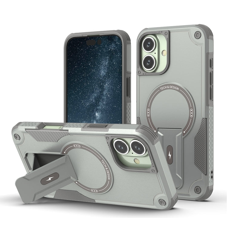 Armor Magsafe Holder PC Hybrid TPU Phone Case, For iPhone 16 Pro Max, For iPhone 16 Pro, For iPhone 16 Plus, For iPhone 16, For iPhone 15 Pro Max, For iPhone 15 Pro