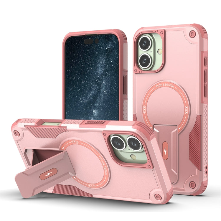 Armor Magsafe Holder PC Hybrid TPU Phone Case, For iPhone 16 Pro Max, For iPhone 16 Pro, For iPhone 16 Plus, For iPhone 16, For iPhone 15 Pro Max, For iPhone 15 Pro