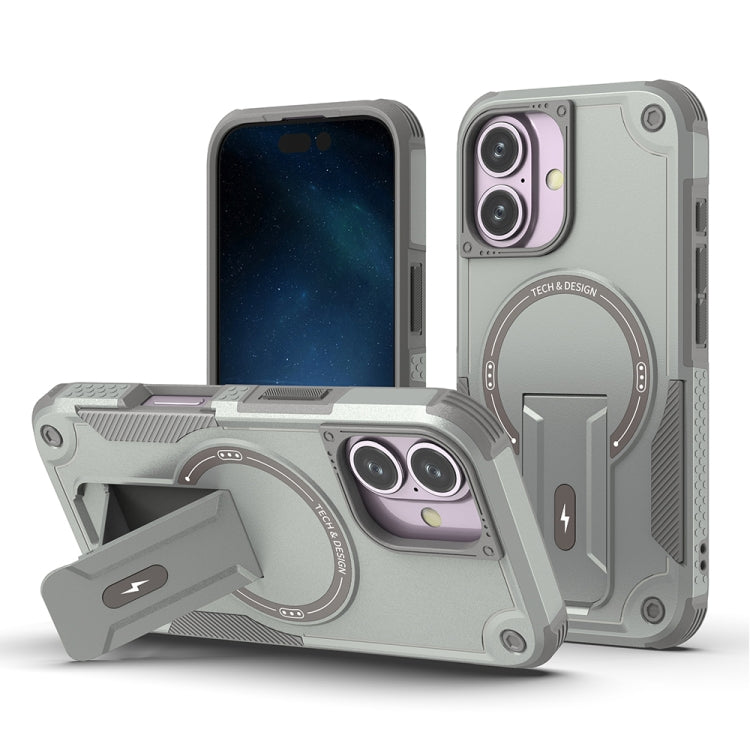 Armor Magsafe Holder PC Hybrid TPU Phone Case, For iPhone 16 Pro Max, For iPhone 16 Pro, For iPhone 16 Plus, For iPhone 16, For iPhone 15 Pro Max, For iPhone 15 Pro