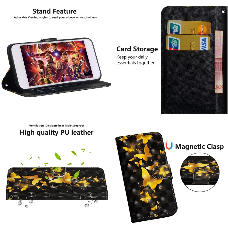 3D Painting Pattern Horizontal Flip TPU + PU Leather Case with Holder & Card Slots & Wallet & Lanyard, For LG K30 (2019), For LG K40S, For LG K41S