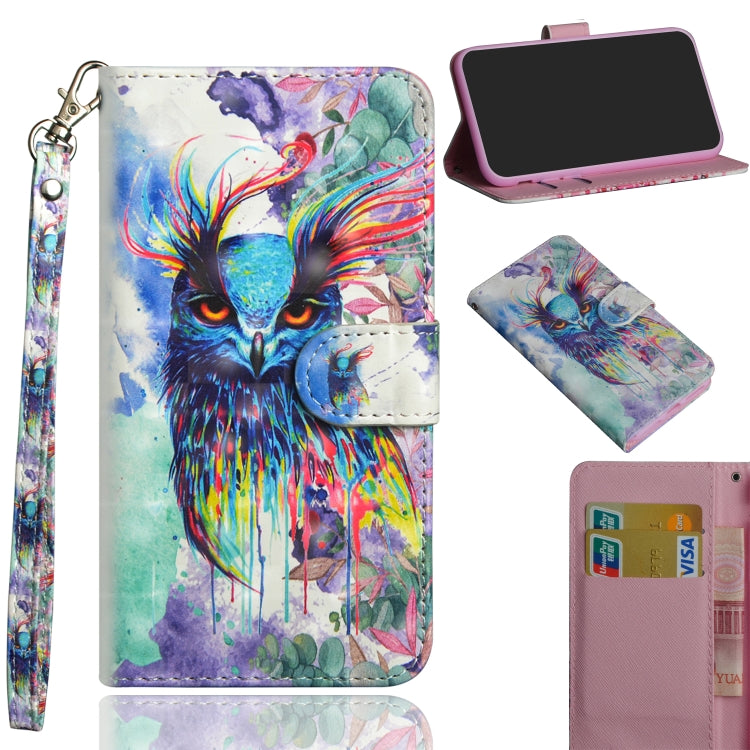 3D Painting Pattern Horizontal Flip TPU + PU Leather Case with Holder & Card Slots & Wallet & Lanyard, For LG K30 (2019), For LG K40S, For LG K41S