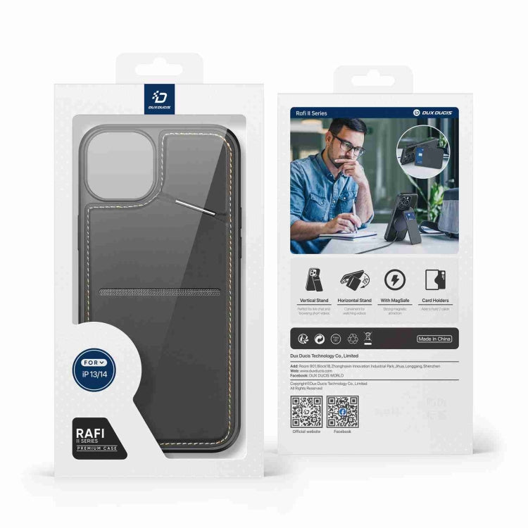 DUX DUCIS Rafi II Series MagSafe Magnetic Holder RFID Phone Case, For iPhone 14 / 13, For iPhone 14 Pro, For iPhone 14 Pro Max, For iPhone 13 Pro Max, For iPhone 13 Pro