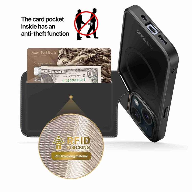 DUX DUCIS Rafi II Series MagSafe Magnetic Holder RFID Phone Case, For iPhone 14 / 13, For iPhone 14 Pro, For iPhone 14 Pro Max, For iPhone 13 Pro Max, For iPhone 13 Pro