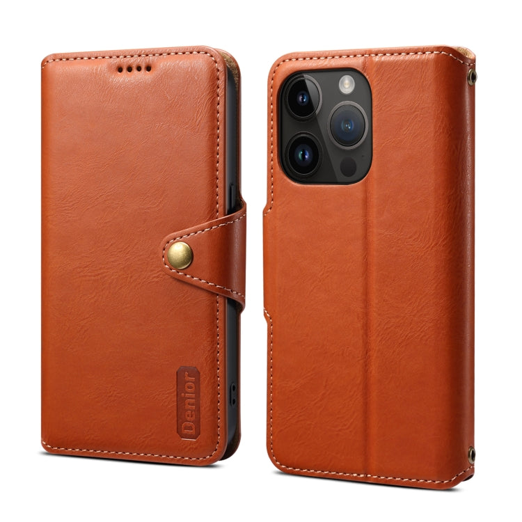 Denior Cowhide Texture Wallet Style Leather Phone Case, For iPhone 16 Pro Max, For iPhone 16 Pro, For iPhone 16 Plus, For iPhone 16, For iPhone 15 Pro Max, For iPhone 15 Pro, For iPhone 15 Plus, For iPhone 15