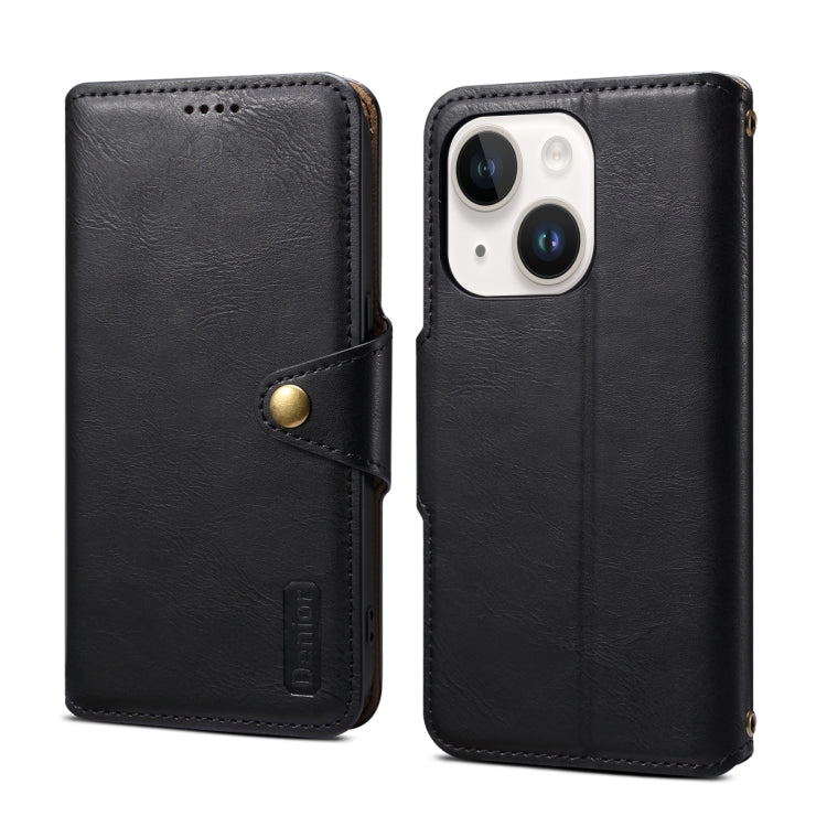 Denior Cowhide Texture Wallet Style Leather Phone Case, For iPhone 16 Pro Max, For iPhone 16 Pro, For iPhone 16 Plus, For iPhone 16, For iPhone 15 Pro Max, For iPhone 15 Pro, For iPhone 15 Plus, For iPhone 15