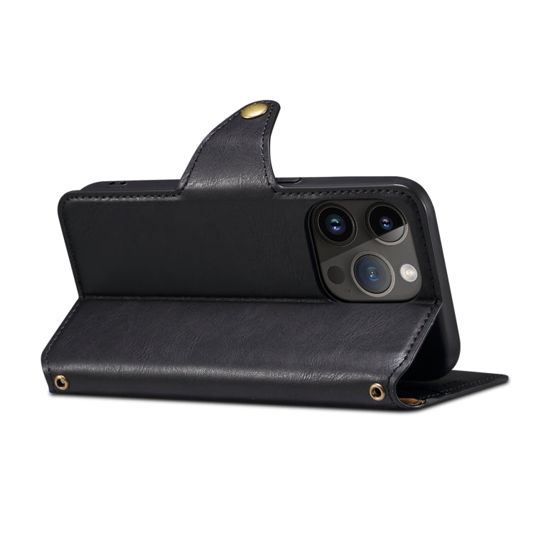 Denior Cowhide Texture Wallet Style Leather Phone Case