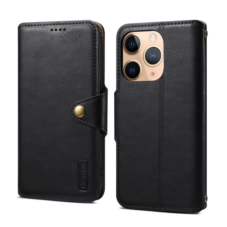 Denior Cowhide Texture Wallet Style Leather Phone Case