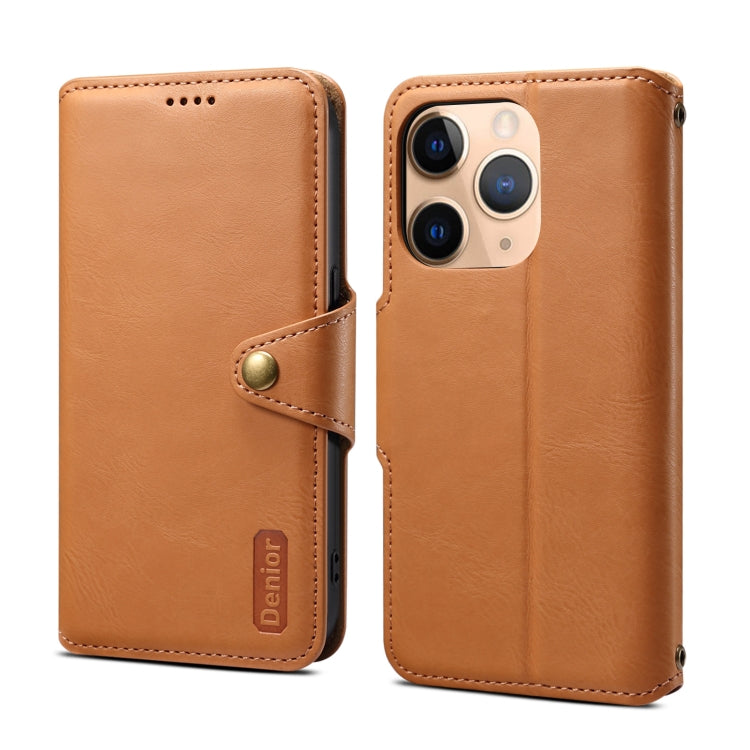 Denior Cowhide Texture Wallet Style Leather Phone Case