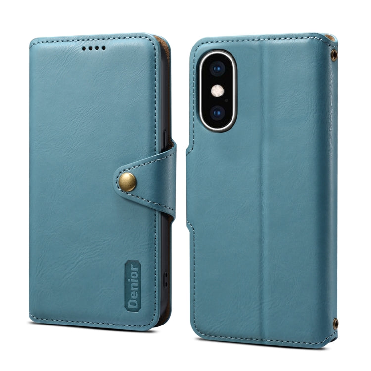 Denior Cowhide Texture Wallet Style Leather Phone Case, For iPhone XS Max, For iPhone 8 Plus / 7 Plus