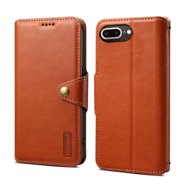 Denior Cowhide Texture Wallet Style Leather Phone Case, For iPhone XS Max, For iPhone 8 Plus / 7 Plus