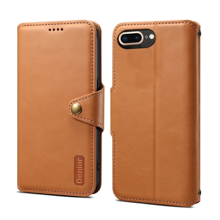 Denior Cowhide Texture Wallet Style Leather Phone Case, For iPhone XS Max, For iPhone 8 Plus / 7 Plus