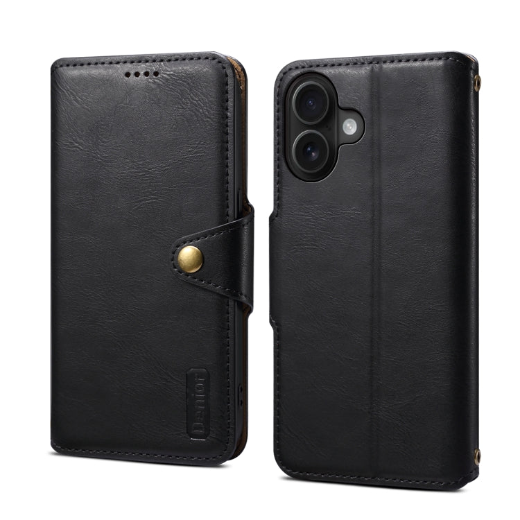 Denior Cowhide Texture Wallet Style Leather Phone Case, For iPhone 16 Pro Max, For iPhone 16 Pro, For iPhone 16 Plus, For iPhone 16, For iPhone 15 Pro Max, For iPhone 15 Pro, For iPhone 15 Plus, For iPhone 15