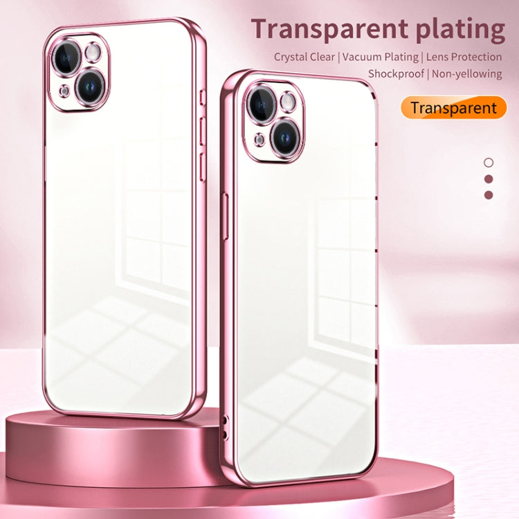 Transparent Plating Fine Hole Phone Case, For iPhone 14 Plus, For iPhone 14, For iPhone 14 Pro, For iPhone 14 Pro Max