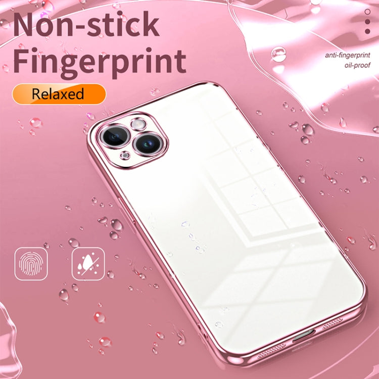 Transparent Plating Fine Hole Phone Case, For iPhone 14 Plus, For iPhone 14, For iPhone 14 Pro, For iPhone 14 Pro Max