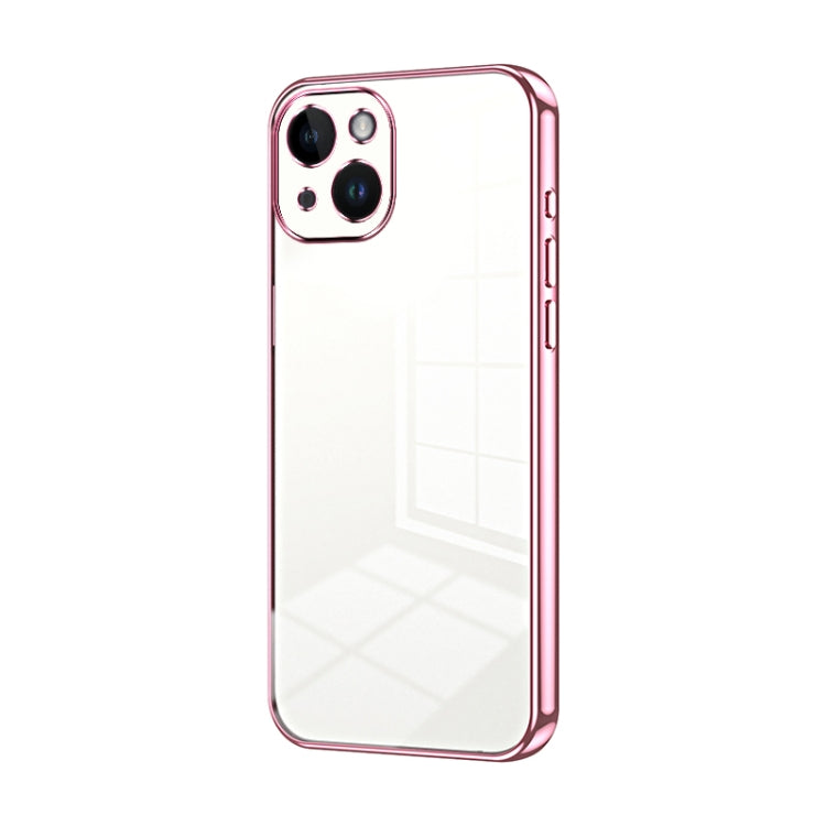 Transparent Plating Fine Hole Phone Case, For iPhone 14 Plus, For iPhone 14, For iPhone 14 Pro, For iPhone 14 Pro Max