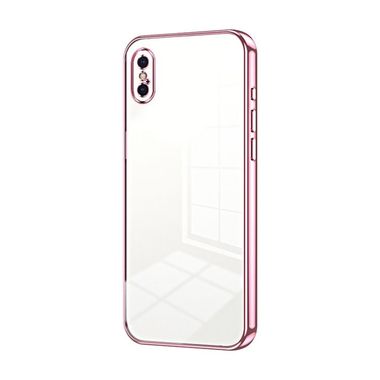 Transparent Plating Fine Hole Phone Case, For iPhone 11 Pro, For iPhone X / XS, For iPhone XR