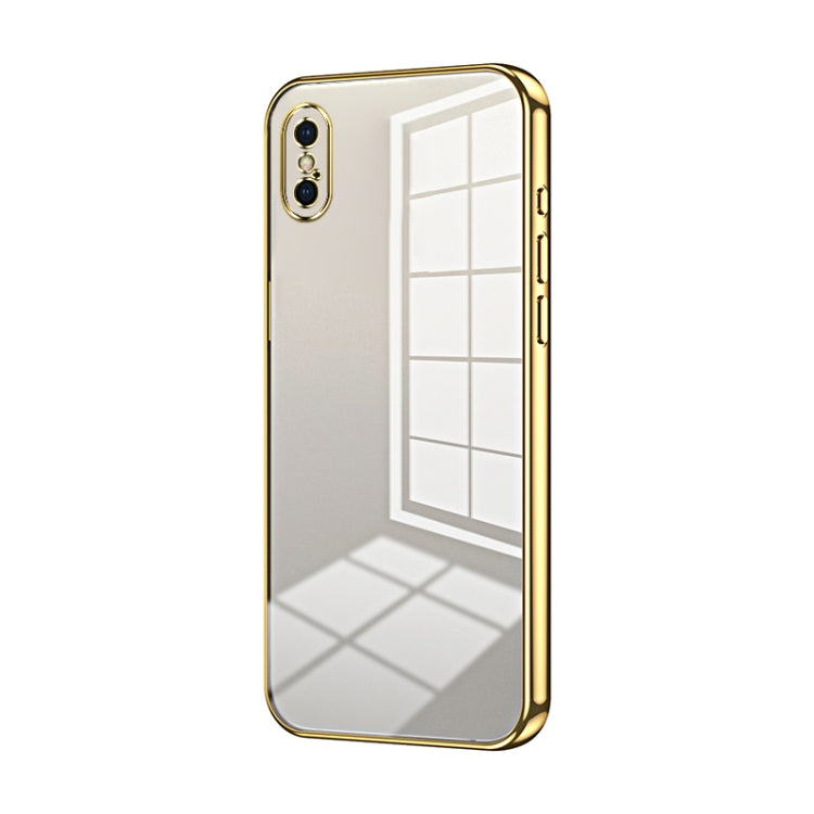 Transparent Plating Fine Hole Phone Case, For iPhone 11 Pro, For iPhone X / XS, For iPhone XR