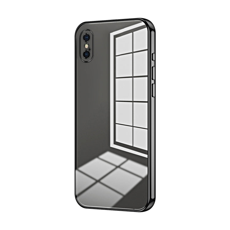 Transparent Plating Fine Hole Phone Case, For iPhone 11 Pro, For iPhone X / XS, For iPhone XR