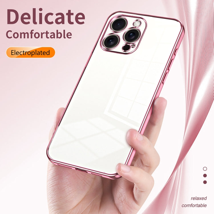 Transparent Plating Fine Hole Phone Case, For iPhone 16 Pro Max, For iPhone 16 Pro, For iPhone 16 Plus, For iPhone 16