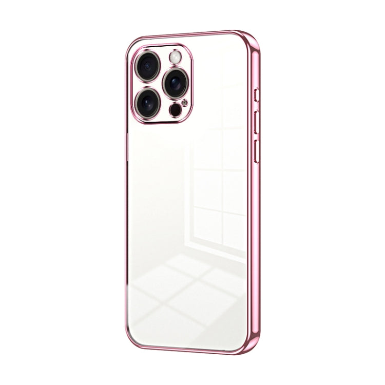 Transparent Plating Fine Hole Phone Case, For iPhone 16 Pro Max, For iPhone 16 Pro, For iPhone 16 Plus, For iPhone 16