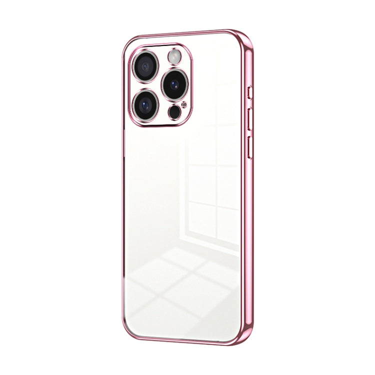 Transparent Plating Fine Hole Phone Case, For iPhone 16 Pro Max, For iPhone 16 Pro, For iPhone 16 Plus, For iPhone 16