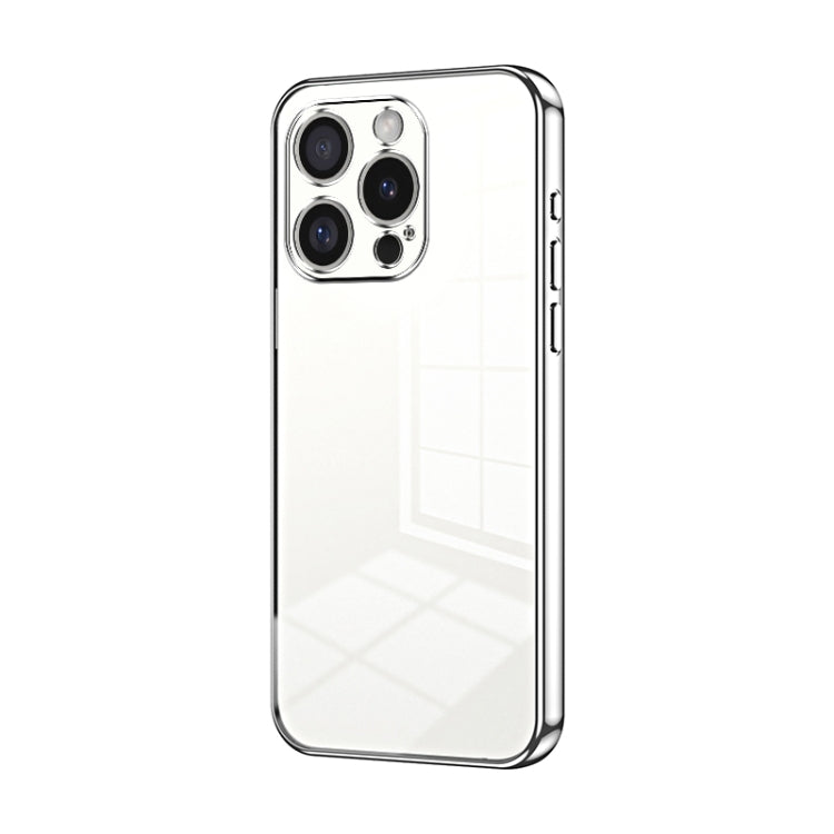 Transparent Plating Fine Hole Phone Case, For iPhone 16 Pro Max, For iPhone 16 Pro, For iPhone 16 Plus, For iPhone 16