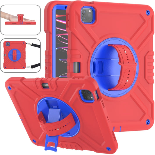 X Rotation PC Hybrid Silicone Tablet Case with Strap
