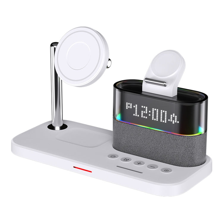 CO9 15W 5 in 1 Multifunctional Wireless Charger Bedside Clock Lamp, 5 in 1