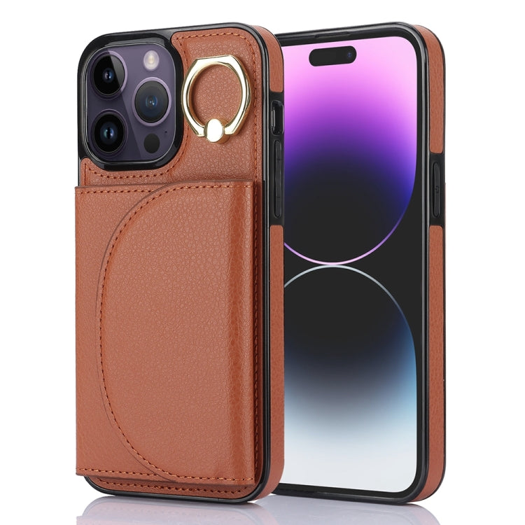 YM007 Ring Holder Card Bag Skin Feel Phone Case, For iPhone 14 Pro, For iPhone 14 Pro Max, For iPhone SE 2020 / 2020 / 8 / 7, For iPhone 13 Pro Max, For iPhone 13 Pro