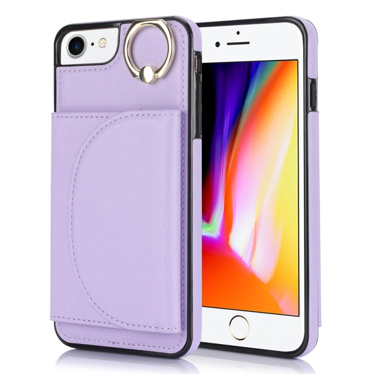 YM007 Ring Holder Card Bag Skin Feel Phone Case, For iPhone 14 Pro, For iPhone 14 Pro Max, For iPhone SE 2020 / 2020 / 8 / 7, For iPhone 13 Pro Max, For iPhone 13 Pro