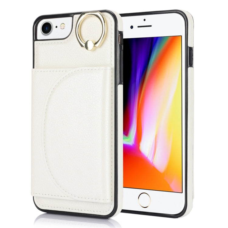 YM007 Ring Holder Card Bag Skin Feel Phone Case, For iPhone 14 Pro, For iPhone 14 Pro Max, For iPhone SE 2020 / 2020 / 8 / 7, For iPhone 13 Pro Max, For iPhone 13 Pro