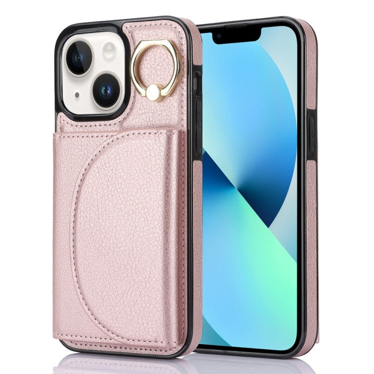 YM007 Ring Holder Card Bag Skin Feel Phone Case, For iPhone 13, For iPhone 12 / 12 Pro, For iPhone 12 Pro Max, For iPhone 11 Pro Max, For iPhone 11