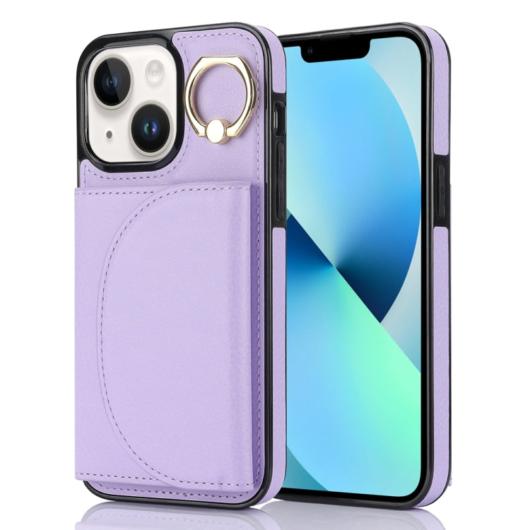 YM007 Ring Holder Card Bag Skin Feel Phone Case, For iPhone 13 Pro, For iPhone 13, For iPhone 12 / 12 Pro, For iPhone 12 Pro Max, For iPhone 11 Pro Max