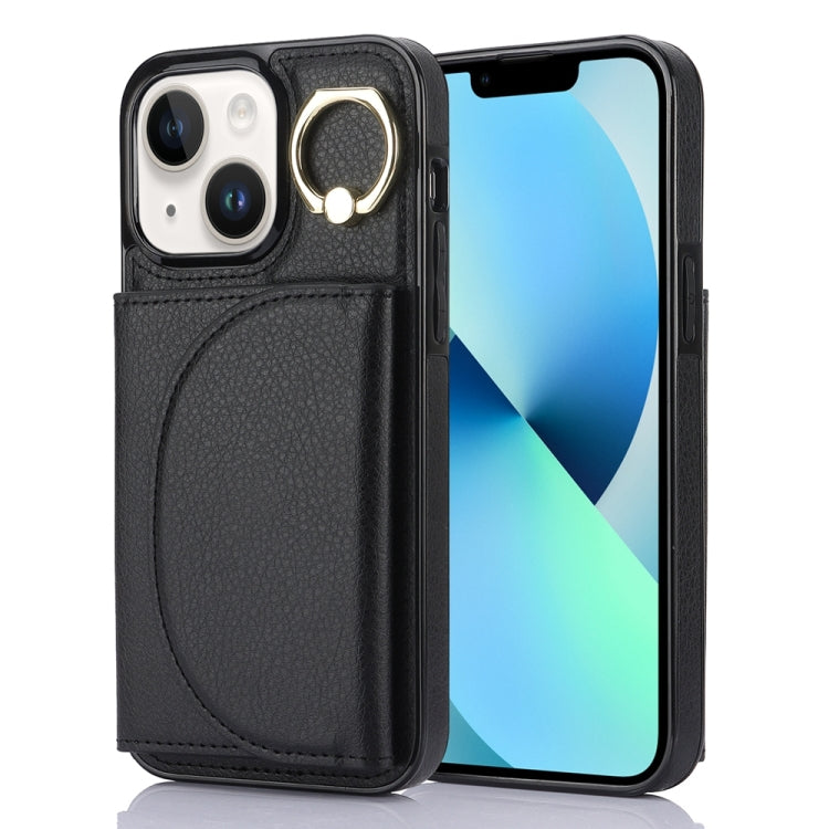 YM007 Ring Holder Card Bag Skin Feel Phone Case, For iPhone 13 Pro, For iPhone 13, For iPhone 12 / 12 Pro, For iPhone 12 Pro Max, For iPhone 11 Pro Max