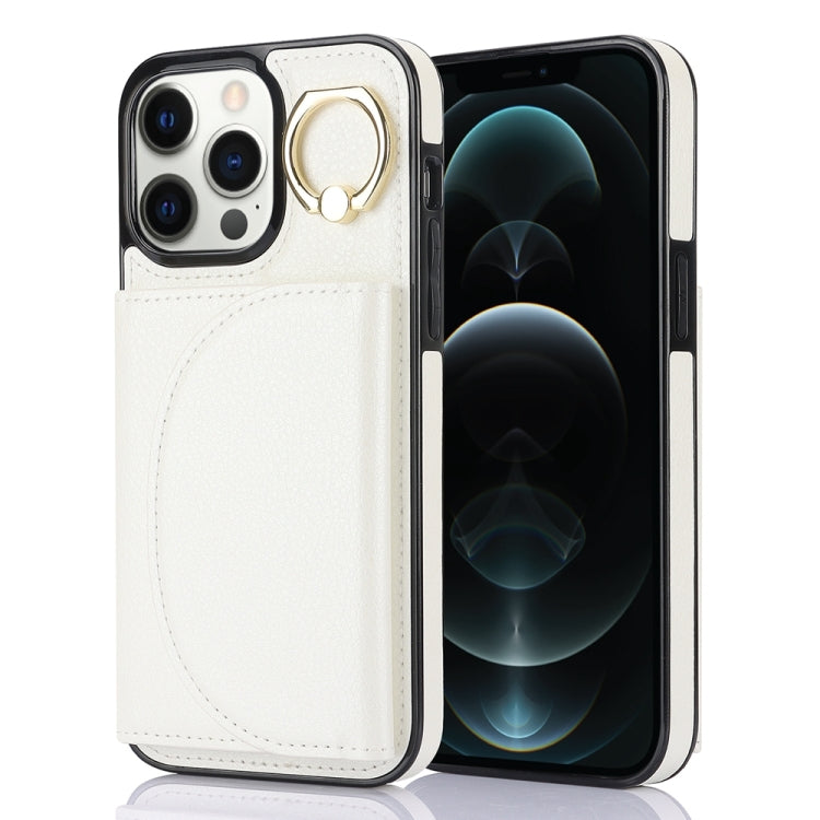 YM007 Ring Holder Card Bag Skin Feel Phone Case, For iPhone 13 Pro, For iPhone 13, For iPhone 12 / 12 Pro, For iPhone 12 Pro Max, For iPhone 11 Pro Max