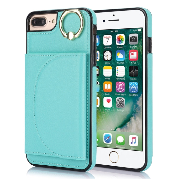 YM007 Ring Holder Card Bag Skin Feel Phone Case, For iPhone 11 Pro, For iPhone X / XS, For iPhone XR, For iPhone XS Max, For iPhone 7 Plus / 8 Plus