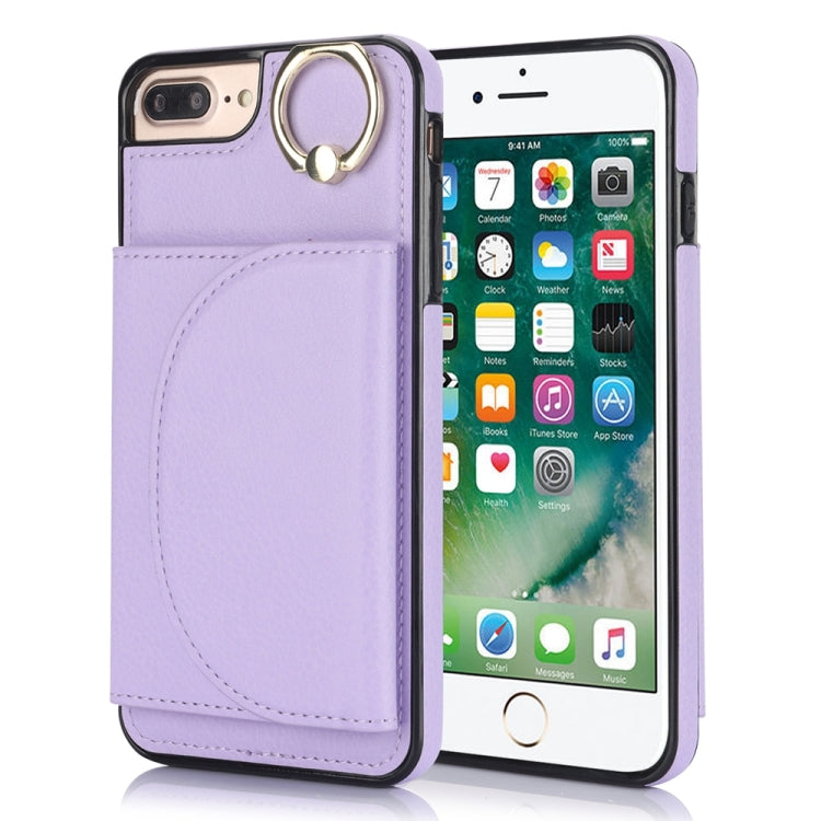 YM007 Ring Holder Card Bag Skin Feel Phone Case, For iPhone 11 Pro, For iPhone X / XS, For iPhone XR, For iPhone XS Max, For iPhone 7 Plus / 8 Plus