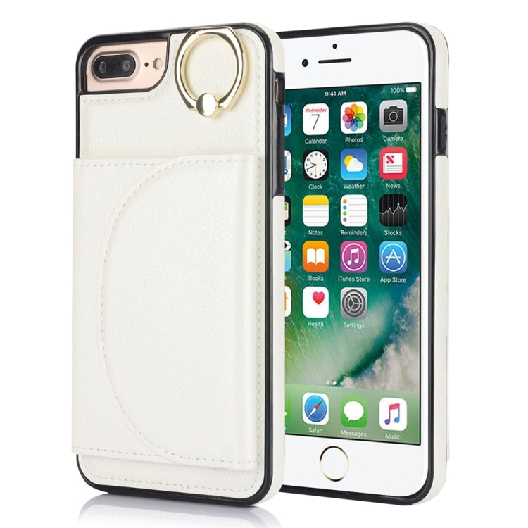 YM007 Ring Holder Card Bag Skin Feel Phone Case, For iPhone 11 Pro, For iPhone X / XS, For iPhone XR, For iPhone XS Max, For iPhone 7 Plus / 8 Plus