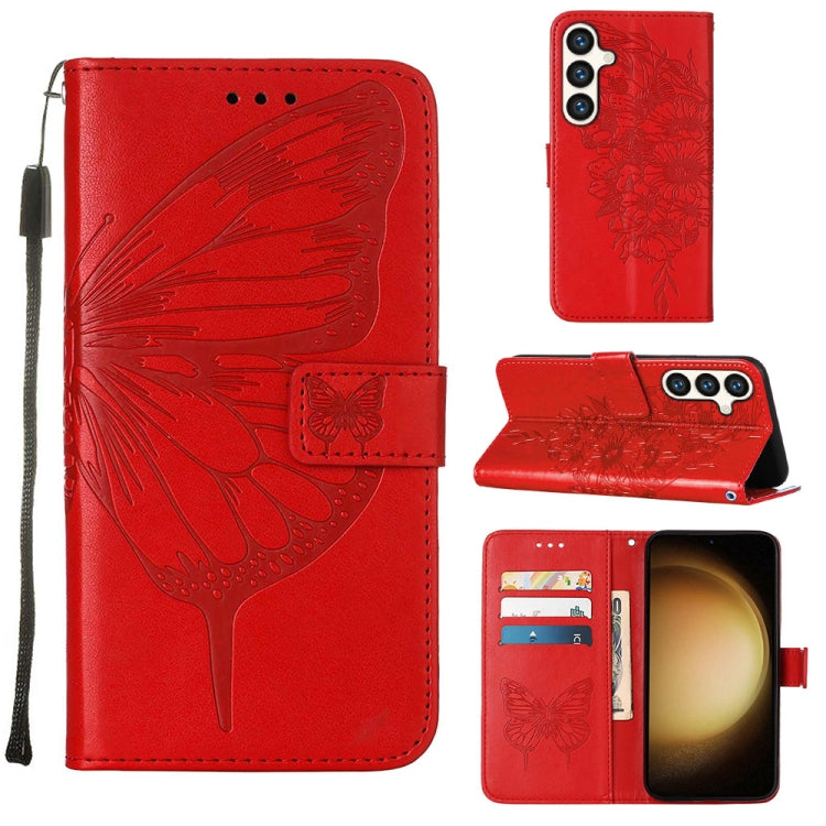 Embossed Butterfly Leather Phone Case, For Samsung Galaxy S24 5G, For Samsung Galaxy M34 5G / F34 5G, For Samsung Galaxy M54 5G / F54 5G, For Samsung Galaxy M14 5G Global