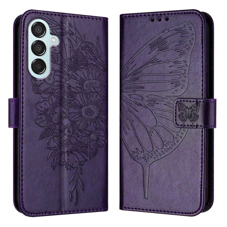 Embossed Butterfly Leather Phone Case, For Samsung Galaxy S24 FE 5G, For Samsung Galaxy M55, For Samsung Galaxy M15 / F15 5G Global, For Samsung Galaxy Xcover7