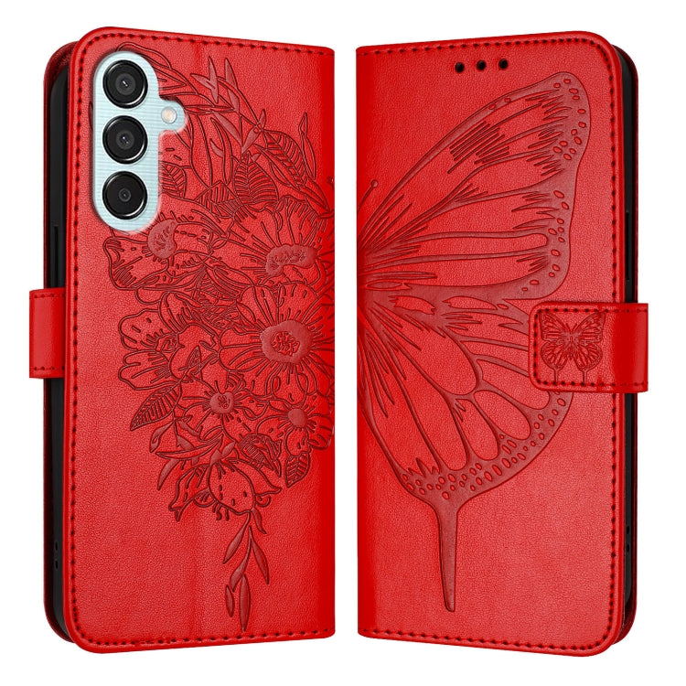 Embossed Butterfly Leather Phone Case, For Samsung Galaxy S24 FE 5G, For Samsung Galaxy M55, For Samsung Galaxy M15 / F15 5G Global, For Samsung Galaxy Xcover7