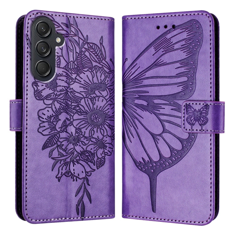 Embossed Butterfly Leather Phone Case, For Samsung Galaxy S24 FE 5G, For Samsung Galaxy M55, For Samsung Galaxy M15 / F15 5G Global, For Samsung Galaxy Xcover7