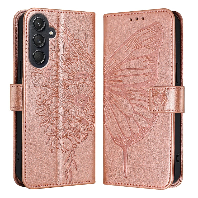 Embossed Butterfly Leather Phone Case, For Samsung Galaxy S24 FE 5G, For Samsung Galaxy M55, For Samsung Galaxy M15 / F15 5G Global, For Samsung Galaxy Xcover7