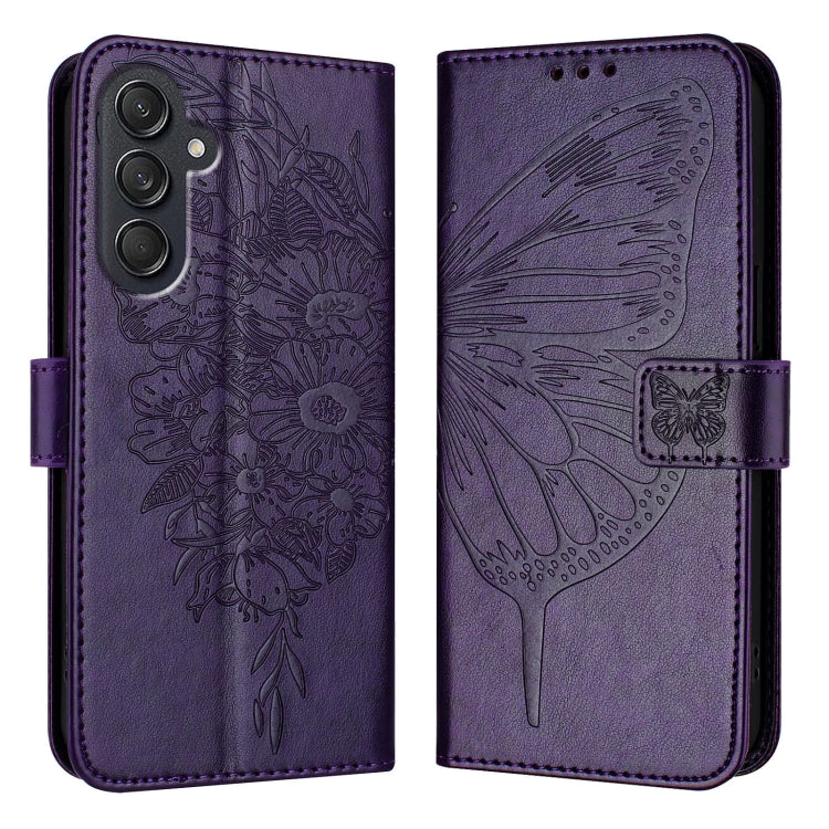 Embossed Butterfly Leather Phone Case, For Samsung Galaxy S24 FE 5G, For Samsung Galaxy M55, For Samsung Galaxy M15 / F15 5G Global, For Samsung Galaxy Xcover7